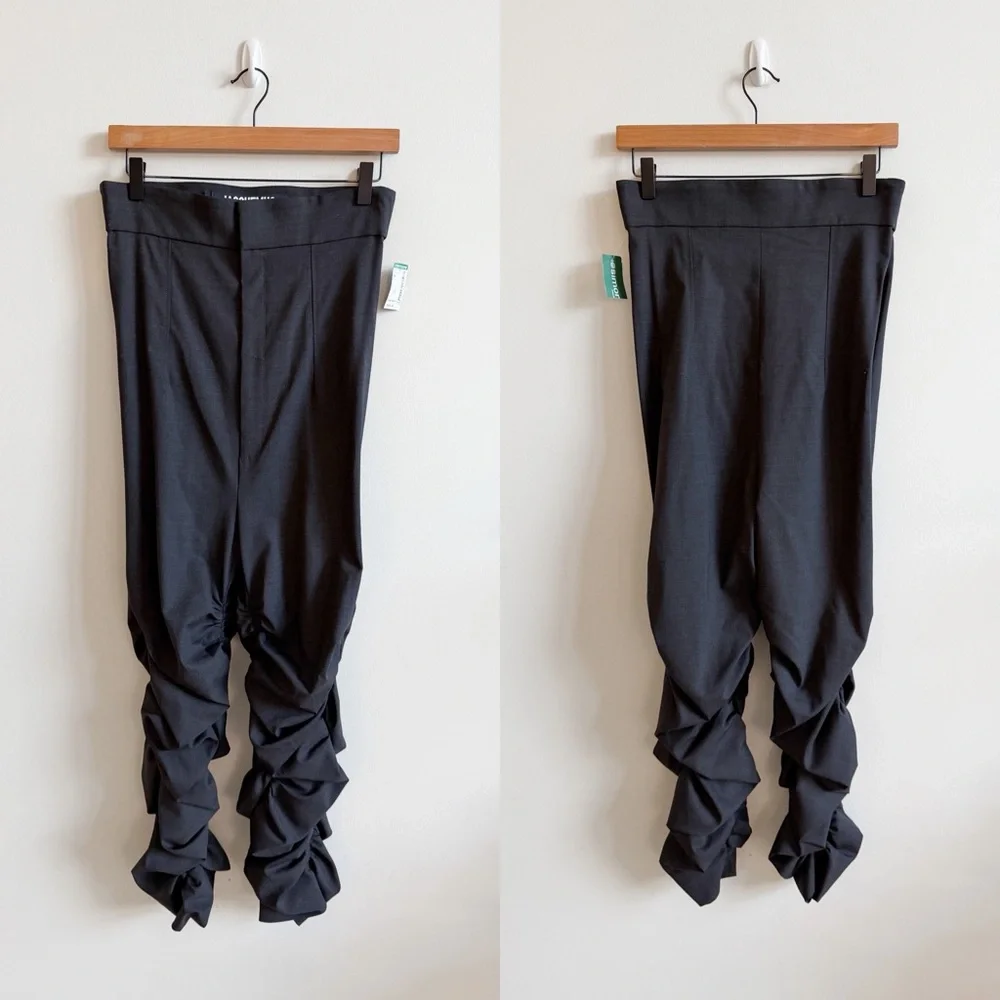 New! JACQUEMUS • Le Corsaire Fronce Trouser Pants in Dark Grey - Picture 4 of 16